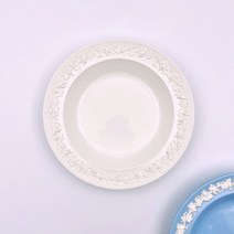 Antique 웨지우드 퀸즈웨어 크림온크림 플레인엣지 파스타볼 샐러드 스파게티볼 접시 빈티지 카페 그릇 인테리어 소품