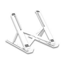 노트북거치대 트웰브사우스 누워서노트북 2 in 1 anti slip foldable 데스크탑 지원 홀더 조정 가능한 라이저 휴대 전화 용 휴대용 태블릿 데스크 스탠드 브래킷, 하얀