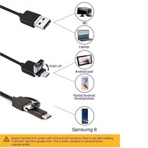배관내시경 하수구내시경 카메라 안드로이드 전화 USB 카메라 뱀 케이블 내시경 유형 C 미니 낚시, 02 1.5m_01 Soft cable