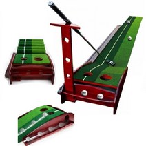 고급 원목 조립 3m 퍼팅 연습기 인조잔디 가정용 실내 골프 우드 플라스틱 매트