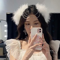 한복헤어코사지 깃털 액세서리 셀프 비녀 포인트 볼륨 대형 업스타일 진주 장식