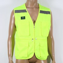 ITR-v4a T/C조끼 형광색 포켓조끼 멀티포켓조끼 일복, XL