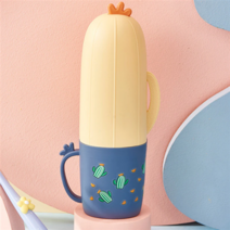 토이랄라 귀여운 선인장 휴대용 다용도 케이스 칫솔케이스 필기구통, 네이비