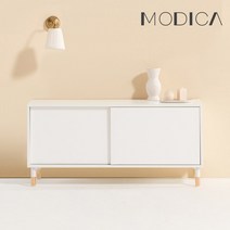 모디카 플레인 슬라이딩 거실장 1200, 화이트