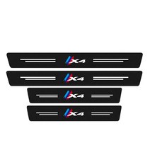 4Pcs 자동차 도어 씰 프로텍터 환영 페달 장식 가죽 스티커 Bmw X1 X2 X3 X4 X5 X6 X7 F39 F25 E83 G01 G07, 04 4Pcs For BMW X4