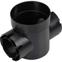 NDS Round Spee-D Catch Basin Drain 2 Outlets 6 in. Black