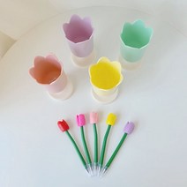 튤립펜 튤립볼펜 플라워펜 꽃볼펜 잘써지는펜 귀여운펜 선물용, 레드