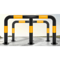 M자 볼라드 규격 탄성 주차스토퍼 앙카 충격 고정식, M형 114x1500x600x3.0mm