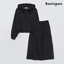 오픈 후드 티셔츠 카고 밴딩 스커트 셋업 (XO1OW005L0)