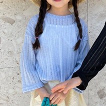 느엘 유아용 루즈핏린넨여름긴팔티