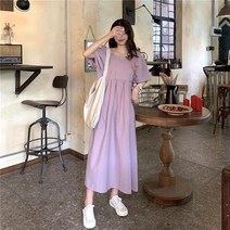 자칠 리본원피스 백리본 러블리 데이트룩 반팔원피스 데일리 퍼프소매