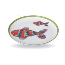 Reichenbach 라이헨바흐 레이첸바흐 Porzellini 그린 플랫 플레이트 접시 그릇 볼 물고기 Fisch 20cm