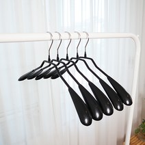 씨인크 논슬립 코팅 옷걸이, 여성용 상의 코팅 옷걸이 블랙, 60개