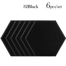 방음판 실내 방음벽 방음 설치 자체 접착 폼 패널 개 난연성 소음 흡수 에코 제거, Large hexagon, 32-Black, 0.9cm Medium density