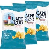 Cape Cod 케이프코드 케틀 쿡 감자칩 Potato Chips Sea Salt and Vinegar 212g 3팩