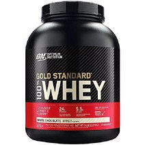 WPI보충제 게이너 단백질 살찌는보충제 Optimum Nutrition 골드 스탠다드 유청 파우더 더블 리치 초콜릿 5파운드, 화이트 초콜릿, 5파운드(1팩)