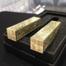 고전장석 찍지 황동도장 사각18mm 고급형도장 사각복도장 6푼도장 신주도장 인감도장 돈이들어오는도장 럭셔리선물 도장선물 수제도장