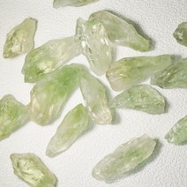 파쇄석 잡석 콩자갈 잔자갈 자갈돌멩이골재 쇄석 깬자갈 천연 녹색 크리스탈 광물 표본 돌, 그린 크리스탈, 50 그램