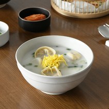 떡국그릇 차례상 떡만두국 국수 우동 만두국 그릇 면기, 화이트