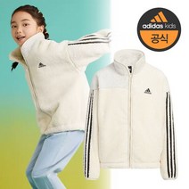 아디다스 키즈 130cm 160cm 주니어 보아 플리스 자켓 집업점퍼-HM9582