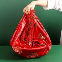 양면보자기 지참금 보자기 축제 결혼 용품 술 자카드 자수 빨간색 여성용 지참금 세면대 대형 포장지 동대문보자기, 2. 술환환옷보자기