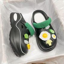 PKTOYS DIY 패션 창의적 귀여운 두꺼운 밑바닥 미끄럼 방지 비치 슈즈 EVA 투웨이 슬리퍼 샌들 실내외겸용