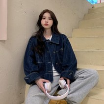 캐나다 체크인 1회 이효리 옷 의상 패션 스타일 데님 자켓 W01
