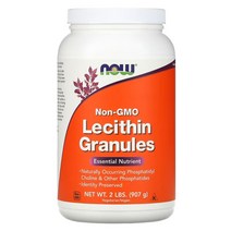 Now Foods 나우 푸드 레시틴 과립제 논 지엠오 가루 파우더 Lecithin Granules Non GMO 907g, 1개