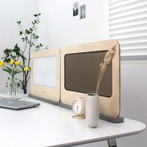 고야 에센 자작나무 책상 파티션 독서실 칸막이 데스크 가림막 (600), 브라운(일자받침대)