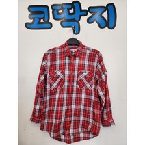 남02759 코오롱스포츠정품 중고구제 춘추 체크 남방 셔츠 코딱지구제