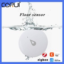 누수탐지기 수도누수탐지기 CORUI-ZigBee TUYA 누수 감지기 플러드 센서 스마트 라이프 무선 앱 원격 모니, 한개옵션0