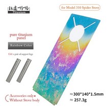 티타늄 화목난로 거꾸로타는 주물 스텐 캠핑용 실내 화목난로 diy soto 310 합금 손잡이 점화기 스토브 패널 및 st-310 지지 다리용 tito 캠핑 스토브 액세서리