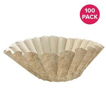 Think Crucial 100PK Replacement for Bunn Unbleached Paper Coffee Filter Fits 12 Cup Commercial Coffe, 1