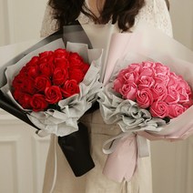 비누꽃 장미꽃다발 (30송이) [5color], 옐로우
