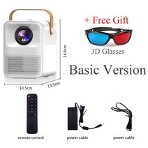 미니 프로젝터 홈시어터 홈시네마 가정용 캠핑장 CRENOVA ET30S 와이파이 3D Porjector 지원 LED 홈, 협동사, 기본 버전, 01 Basic Version_02 미국 플러그