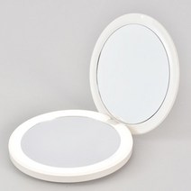 코엔라이프 휴대용 LED 손거울 건전지용, 화이트