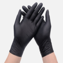 다용도 라텍스 니트릴장갑, 블랙 대형