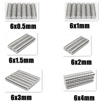 자석 강력자석 냉장고자석 원형자석 N35 원형 자석 6x0.5 6x1 6x2 6x3 6x4 6x1.5mm 네오디뮴 영구적인 NdFe, 06 20 PCS 6x4mm