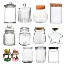 소이캔들 용기 공병 투명 유리병 뚜껑세트 향초 고급 캔들용기, 일자단지자투명1000ml