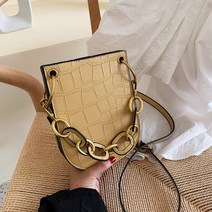 프렌치 미니 백 고급스러운 악어무늬 체인 크로스백