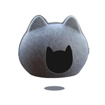 길고양이집 야외고양이집 고양이숨숨집 이동식 고양이 침대 동굴 침낭 애완 동물 집 둥지 고양이 바구니 쿠션 펠트 천 강아지 둥지 고양이 개 수면 용품, 회색, 54x38x45cm, 협력사