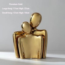 말 돌 정원 비너스 그리스 조각상 피에타 호랑이 동물 코끼리 대리석 청동 강아지 거북이 조형물 인테리어 동상 장식 홈 액세서리 수지 추상 조각 현대 커플 조각 모델 사무실 책상, 프리미엄 골드