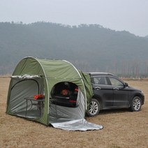 휴대용 방수 자동차 후면 텐트 자전거 확장 텐트 야외 캠핑 쉼터 SUV 대형 공간 트레일러 지붕 상단 텐트, 그린
