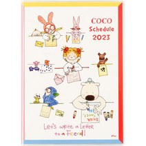 [다이어리] 그리팅 라이프 코코짱 수첩 2023년 1월 시작 위클리 B6 소프트 커버 CD1137RY, 레터.