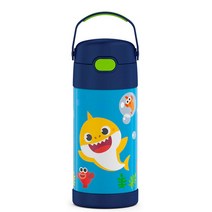 푸고 써모스 펀테이너 빨대컵 355ml, 푸고 펀테이너 빨대컵 아기상어