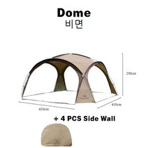 돔텐트4벽 8-10 인용 야외 캠핑 돔 텐트 라이트 럭셔리 라운드 대형 캐노피 천막 퍼걸라, 01 Dome And 4PCS Walls