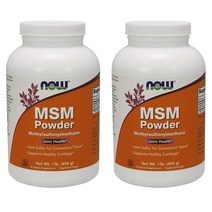 Now Supplements MSM Methylsulfonylmethane Powder MSM 메틸설포닐메탄 파우더 1LB 2개