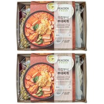 peacock 의정부식 부대찌개 680g x 2개 밀키트 냉장, 1360g