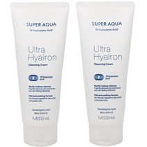 미샤 수퍼 아쿠아 울트라 히알론 클렌징 크림 2개세트 (200ml+200ml)