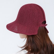 라핑 스트로 와이어 버킷햇 여름 밀짚 모자